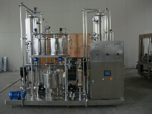 Stainless Steel Carbonated Soft Drink Flow Mixer / Beverage Mixing Machine for Can or Bottle Filling